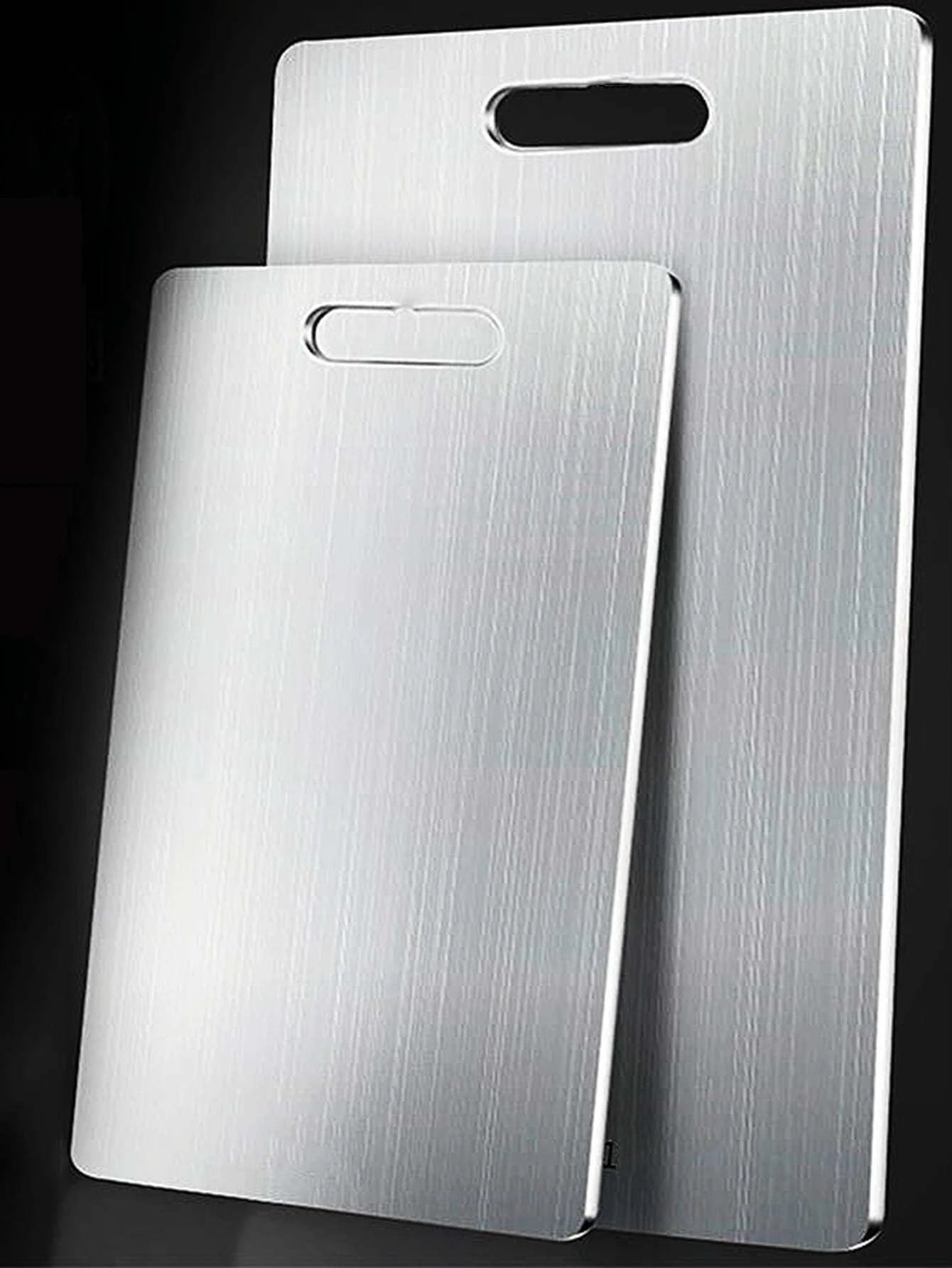 1Pc Stainless Steel Cutting Board, Silver Chopping Block for Kitchen
