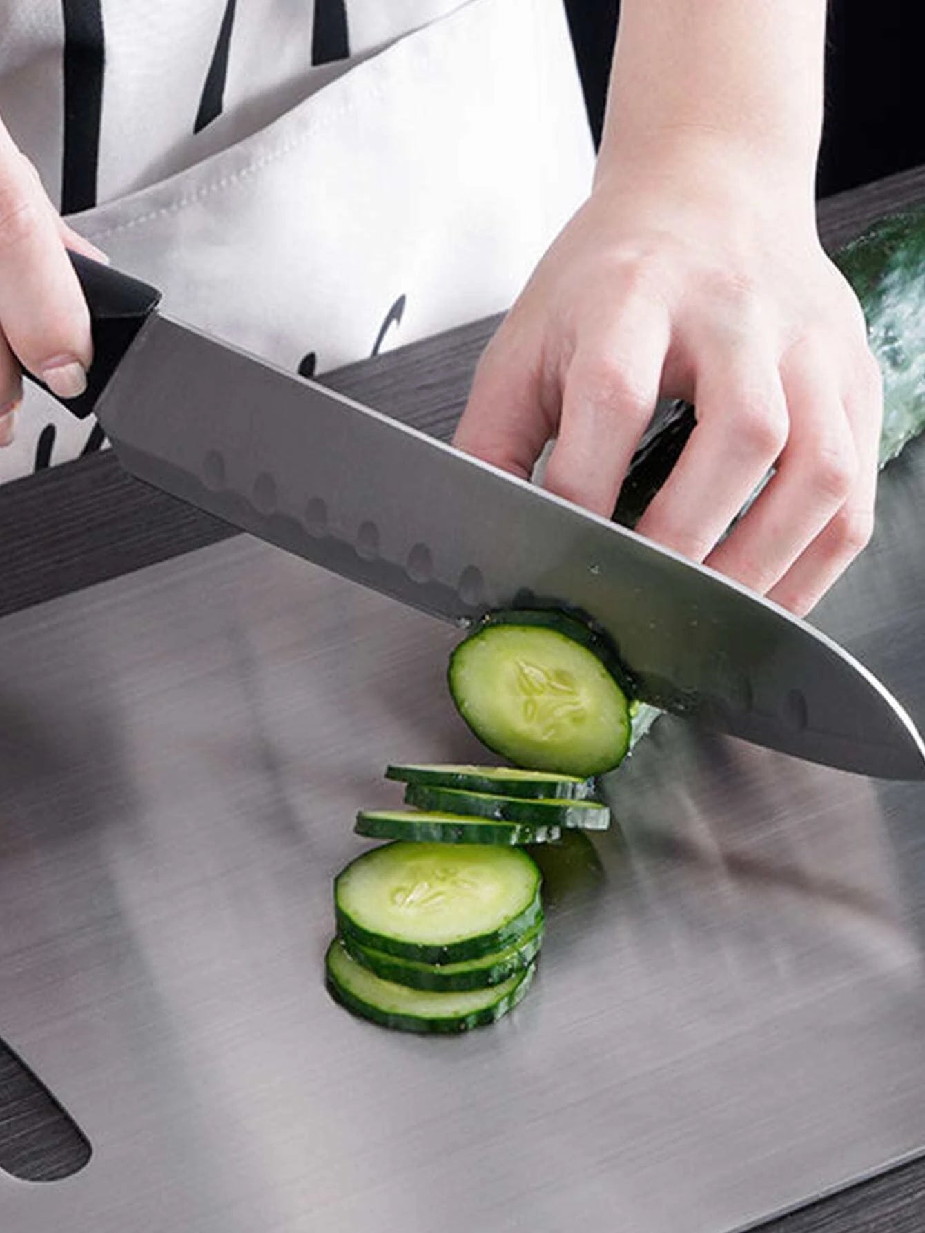 1Pc Stainless Steel Cutting Board, Silver Chopping Block for Kitchen